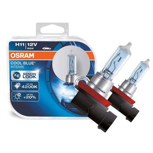 Lâmpada Osram Cool Blue Intense H11 Super Branca Par 4200K 55W - Efeito Xenon