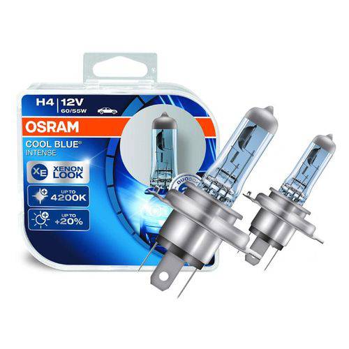 Lâmpada Osram Cool Blue Intense H4 Super Branca Par 4200K 55/60W - Efeito Xenon