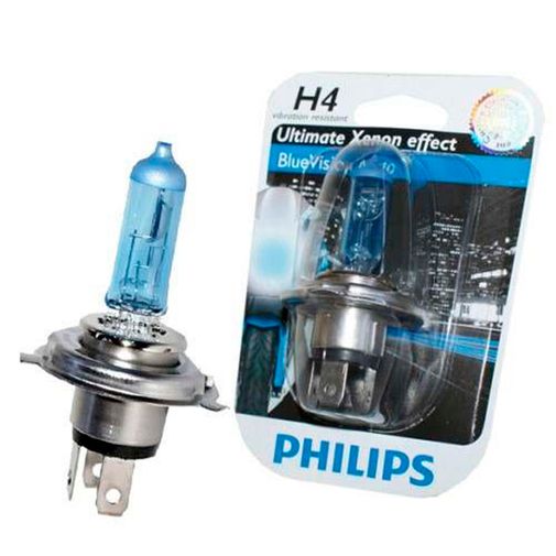 Lâmpada Philips Farol Moto H4 60/55W Blue Vision