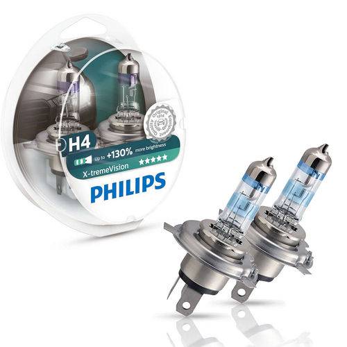 Lâmpada Philips Farol X-treme Vision H4 Par