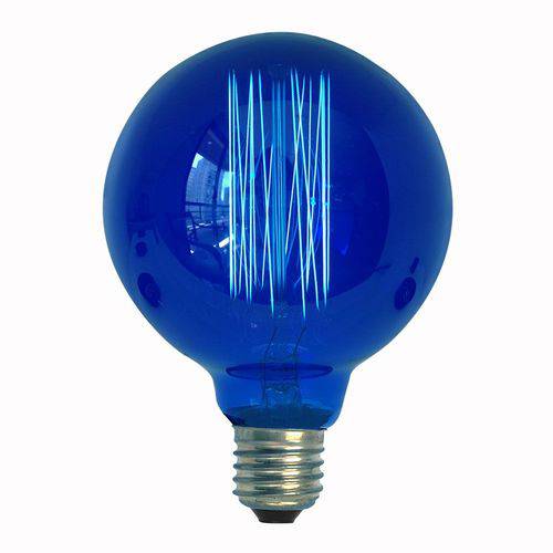 Lâmpada Retrô Filamento Carbono Gmh G95 110v 40w Azul