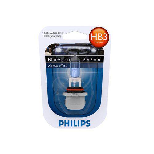 Lâmpada Super Branca Blue Vision Hb3 Philips (Unitário)
