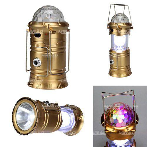 Lampiao 3 em 1 com Lampada Colorida e Lanterna - Sh-5801