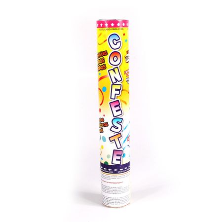 Lança Confete Colorido Papéis Laminados 30cm - Unidade