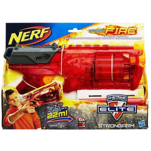 Lança Nerf Sonic Fire Hasbro Nerf Strongarm com 6 Dardos Hasbro - B5993