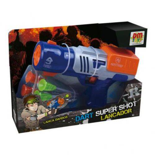 Lançador Dart Dardos Super Shot - DM Toys