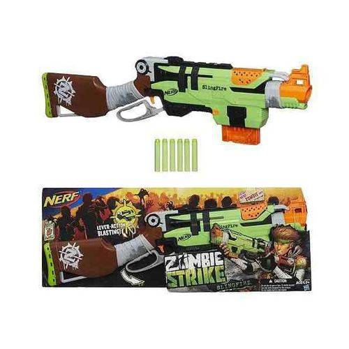 Lançador Lacrado Nerf Zombie A8773 Strike Slingfire Hasbro com 6 Dardos