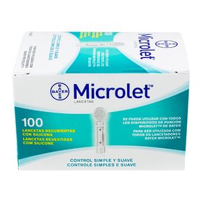 Lanceta Microlet com 100 Und Bayer (Cód. 62)