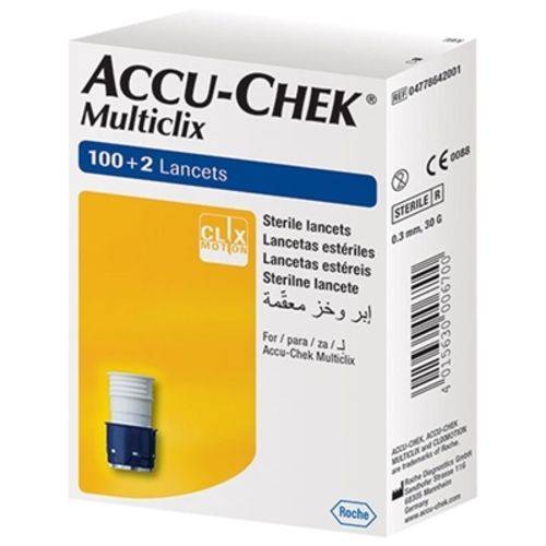 Lancetas Accu-chek Multiclix com 100 Unidades - Roche