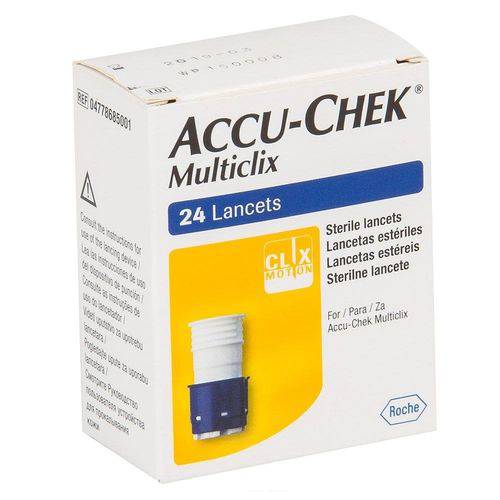 Lancetas Accu-chek Multiclix com 24 Unidades - Roche