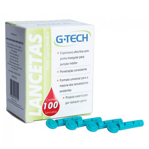 Lancetas G-tech 28g C/ 100 Lancetas