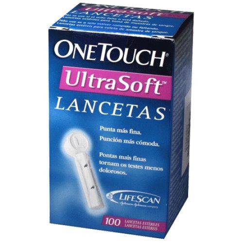 Lancetas Onetouch Ultrasoft Caixa com 100 Unidades