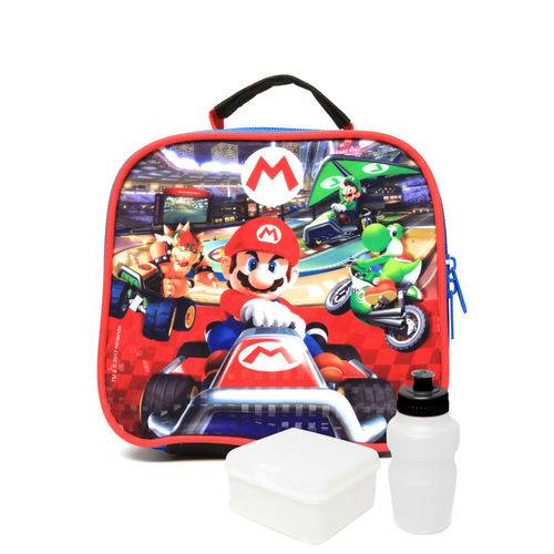 Lancheira DMW Nintendo Mario Cart Vermelha/Preta