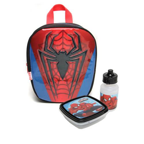 Lancheira Sestini Infantil 17z Especial Spider-Man Preta/Azul/Vermelha