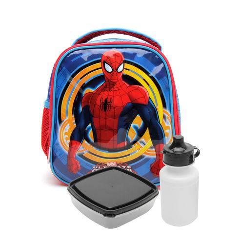 Lancheira Sestini Infantil Spider-Man 17X Azul/Vermelha