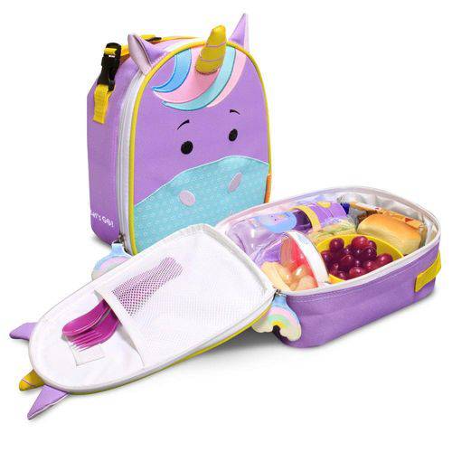 Lancheira Termica Infantil Let S Go Unicorn Violet - Comtac Kids