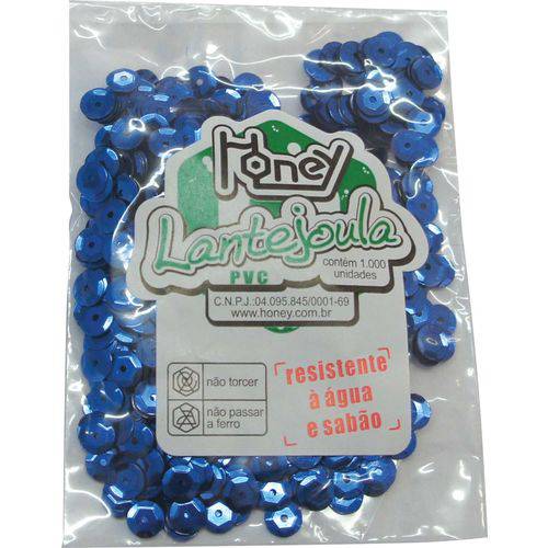 Lantejoula Metalizada Azul N.06 C/1000unid. Honey Pacote