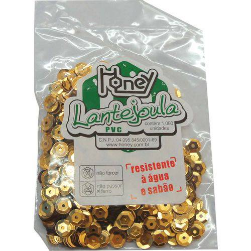 Lantejoula Metalizada Ouro N.06 C/1000unid. Honey Pacote