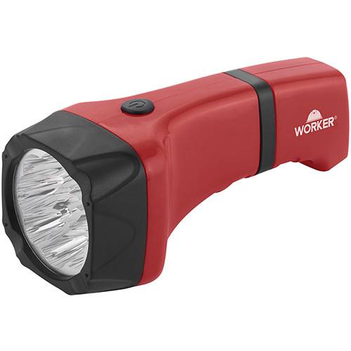 Lanterna 395757 Comfort 9 LEDS Recarregável Vermelho - Worker