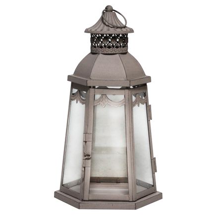 Lanterna Decorativa - 33cm - Cinza