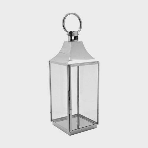 Lanterna Decorativa de Vidro e Metal