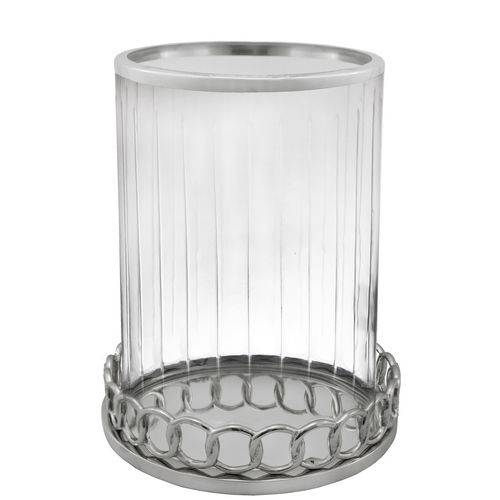 Lanterna Decorativa Venetto de Vidro e Metal