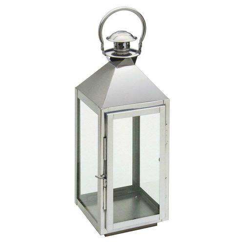 Lanterna Leda Pequena Prata - em Ferro - Prestige - 50x17 C
