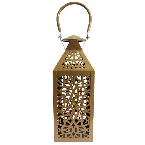 Lanterna Marroquina Decorativa Dourada Mohammed