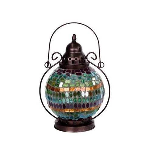 Lanterna Marroquina Decorativa Indiana Mosaico