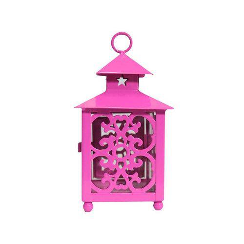Lanterna Marroquina Rosa Pink Mini Luminária Decorativa