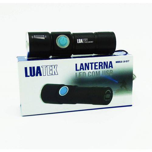 Lanterna Tática Recarregável USB Potente Led Alcance 400 MT