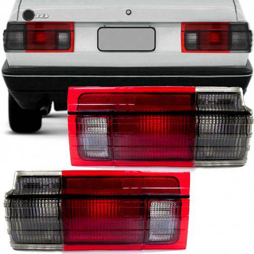 Lanterna Traseira Volkswagen Voyage 1985 a 1990 Fume Friso Preto