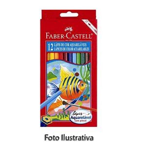 Lápis Aquarela Sextavado Estojo com 12 Cores Ref.120212 Faber-Castell