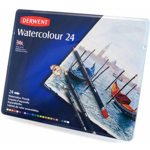 Lápis Aquarela Watercolour Estojo com 24 Cores Ref.32883 Derwent