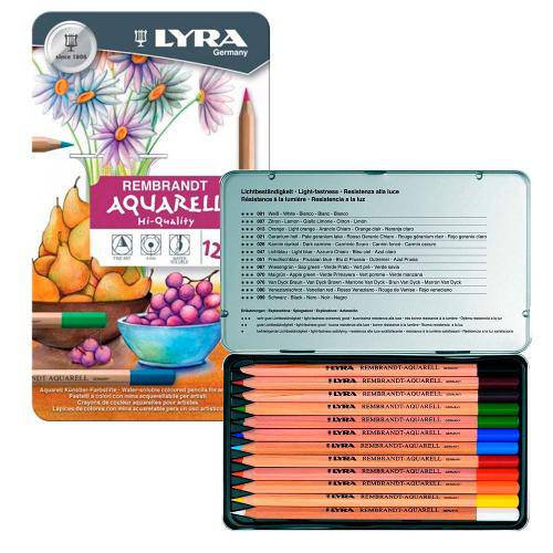 Lápis Aquarelável Rembradt Lyra com 12 Cores - 2011120