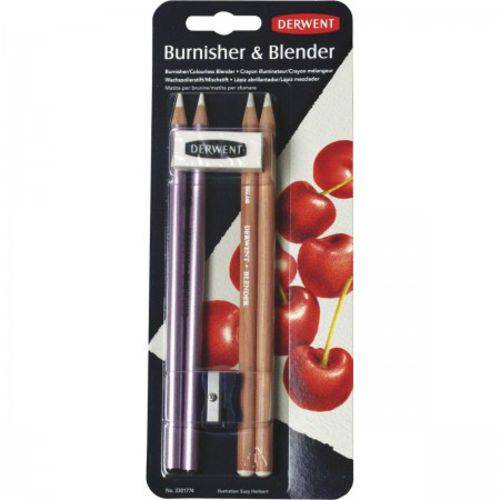 Lápis Artistico Derwent Burnisher & Blender C/ Borracha + Apontador 006 Un 2301774