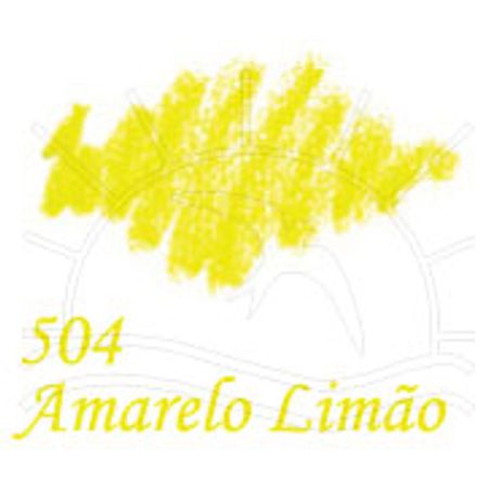 Lápis de Cera Estaca Acrilex 504 - Amarelo Limão