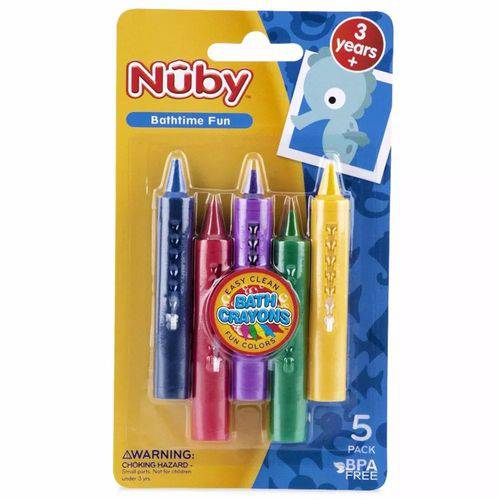 Lápis de Cera para Banho 5 Cores - Nuby