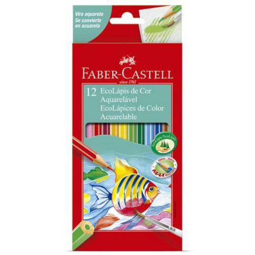 Lápis de Cor 12 Cores - Aquarelável - 120212G - Faber-Castell
