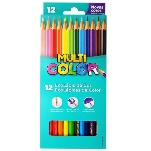 Lápis de Cor 12 Cores Multicolor 1009216