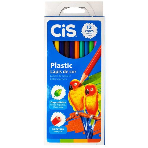 Lápis de Cor 12 Cores Plastic Cis 1012134