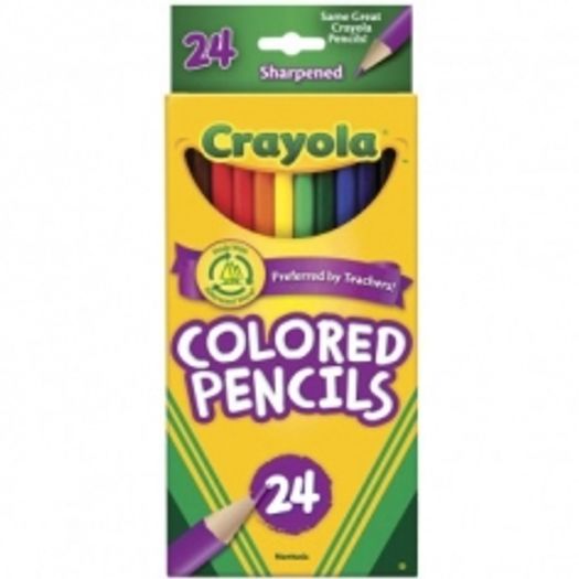 Lápis de Cor 24 Cores Longo 68-4024 Crayola