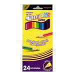 Lápis de Cor 24 Cores Multicolor Super