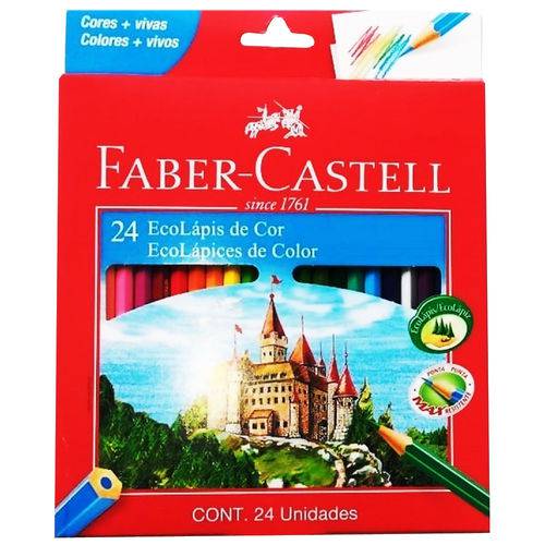 Lápis de Cor 24 Cores Quality - 120124 - Faber Castell