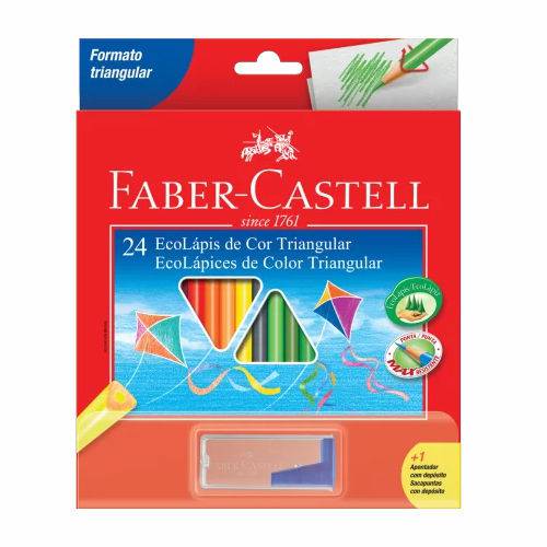 Lápis de Cor 24 Cores Triangular Faber Castell