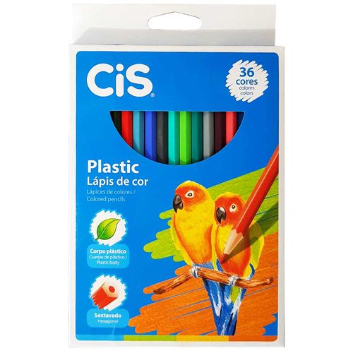 Lápis de Cor 36 Cores Plastic Cis 130876