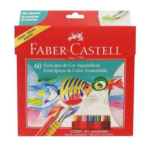 Lápis de Cor 60 Cores Aquarelável Faber-Castell EcoLápis