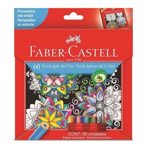 Lápis de Cor 60 Cores Ecolápis 120160G - Faber Castell