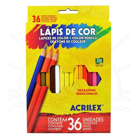 Lápis de Cor Acrilex - 36 Cores