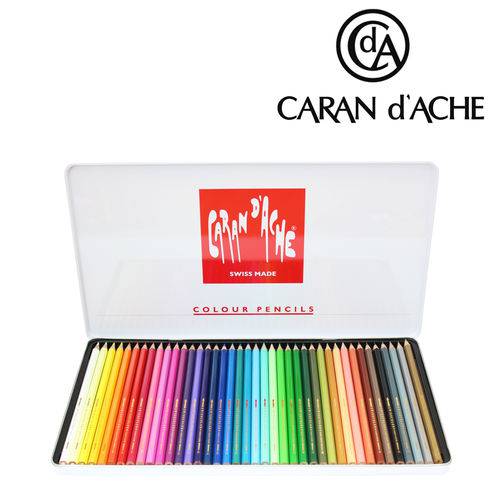 Lápis de Cor Aquarela Swisscolor 40 Cores - Caran D'ache